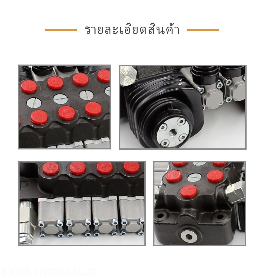 TR55 ด้วยตนเองและจอยสติก 6 สปูล วาล์วทิศทางโมโนบล็อก